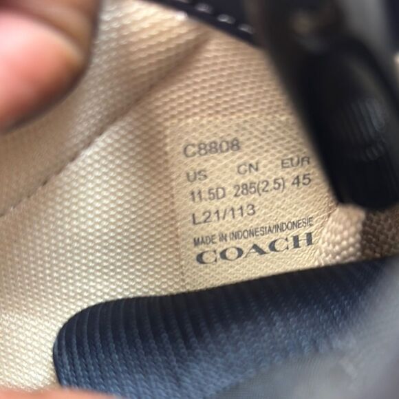 Coach Navy and Cream Sneakers - Picture 4 of 5